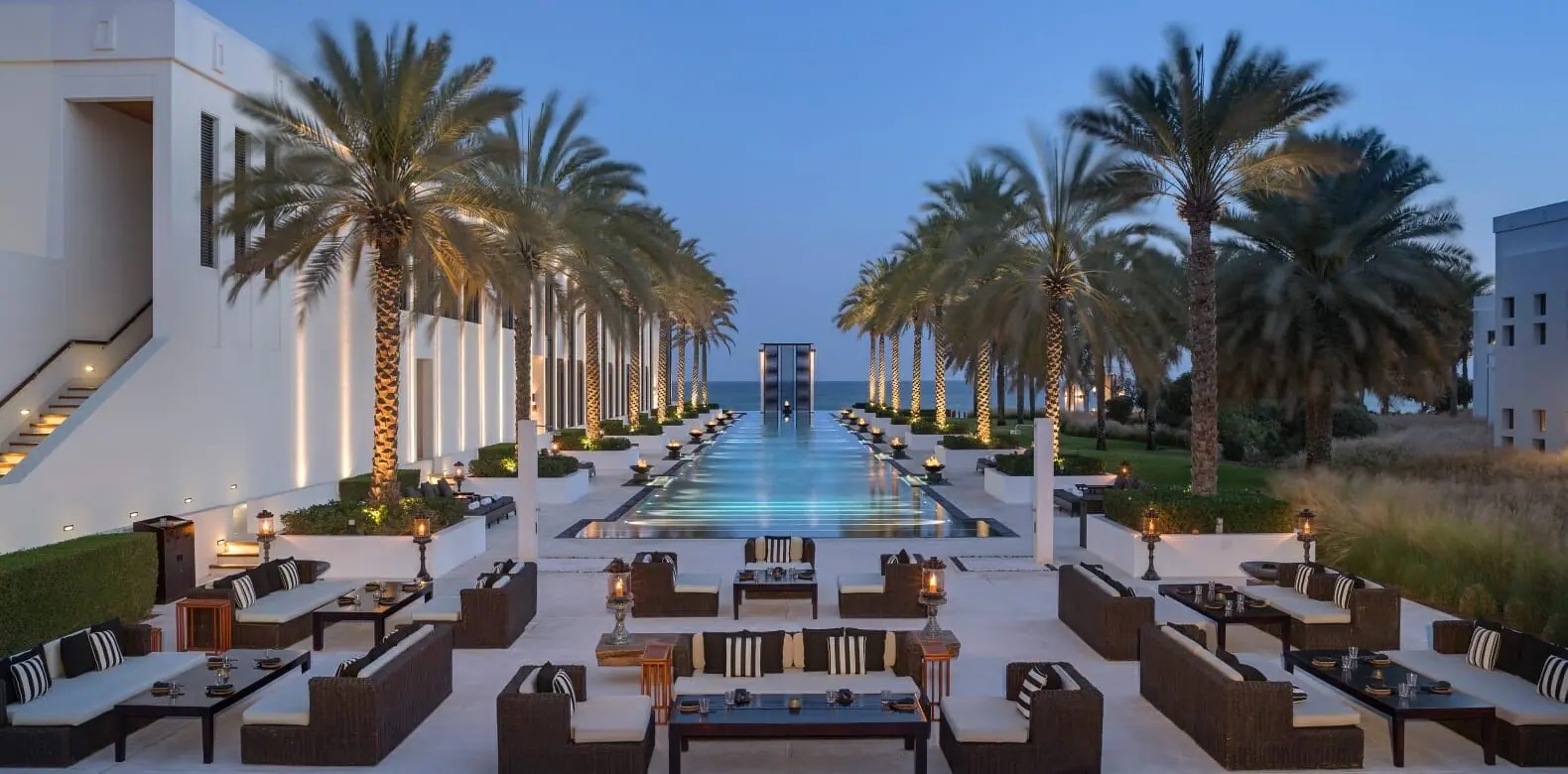 The long Pool The Chedi Muscat Travelizi