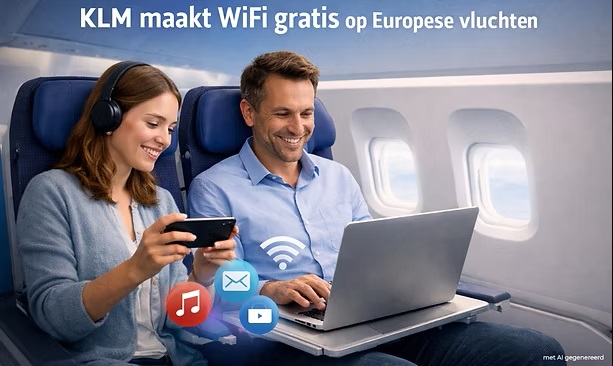 KLM WiFi Europa vluchten