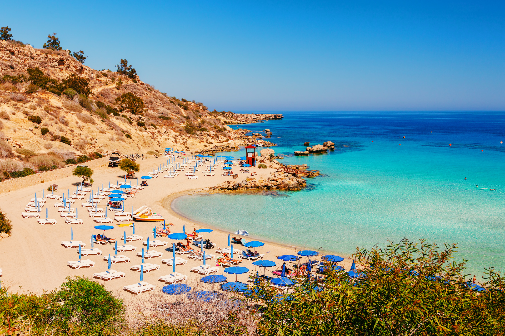 Nissi beach en Cavo Greco in Ayia Napa, Cyprus-eiland-iStock