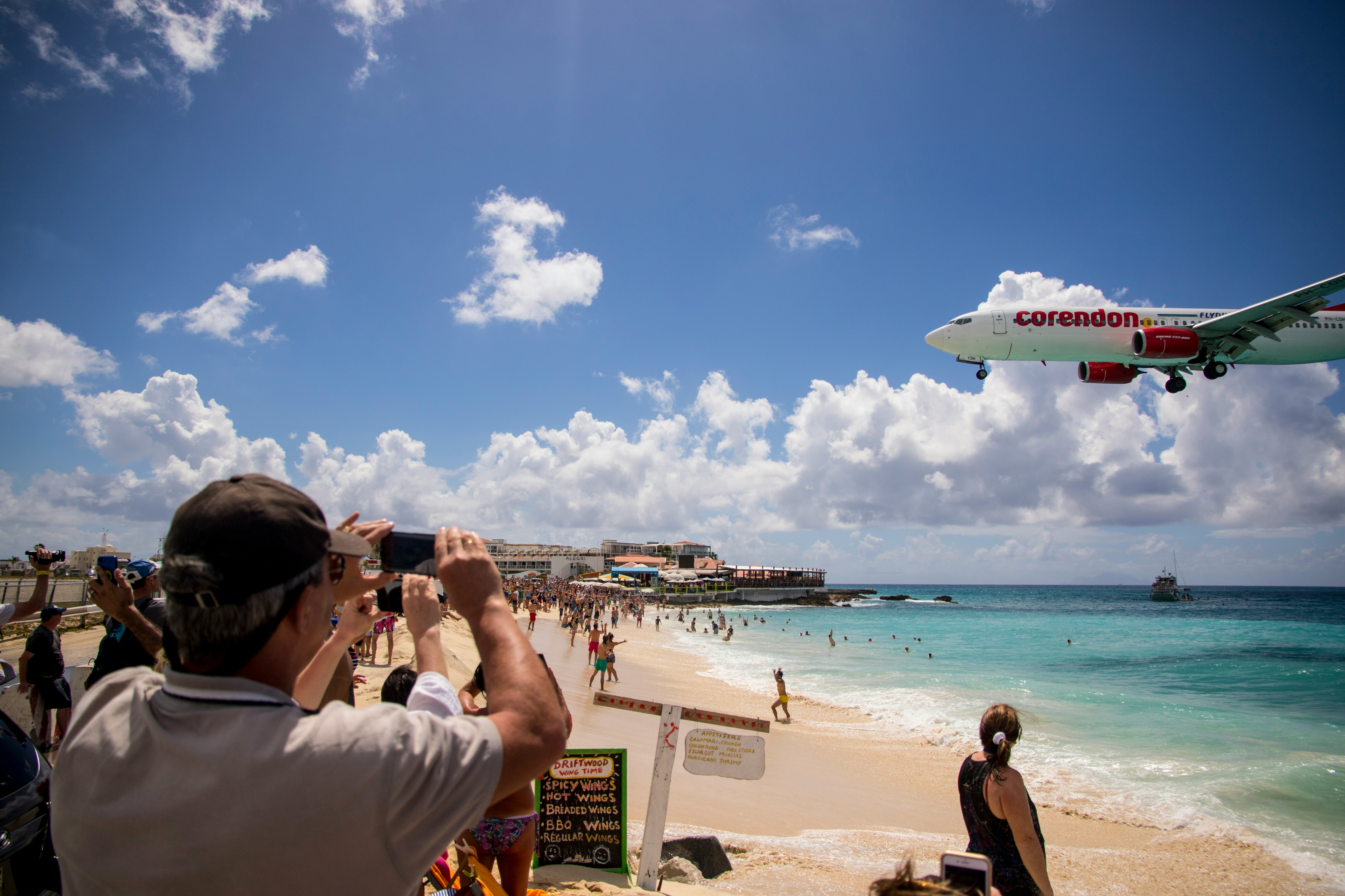 Landing bij Princess Juliana International Airport